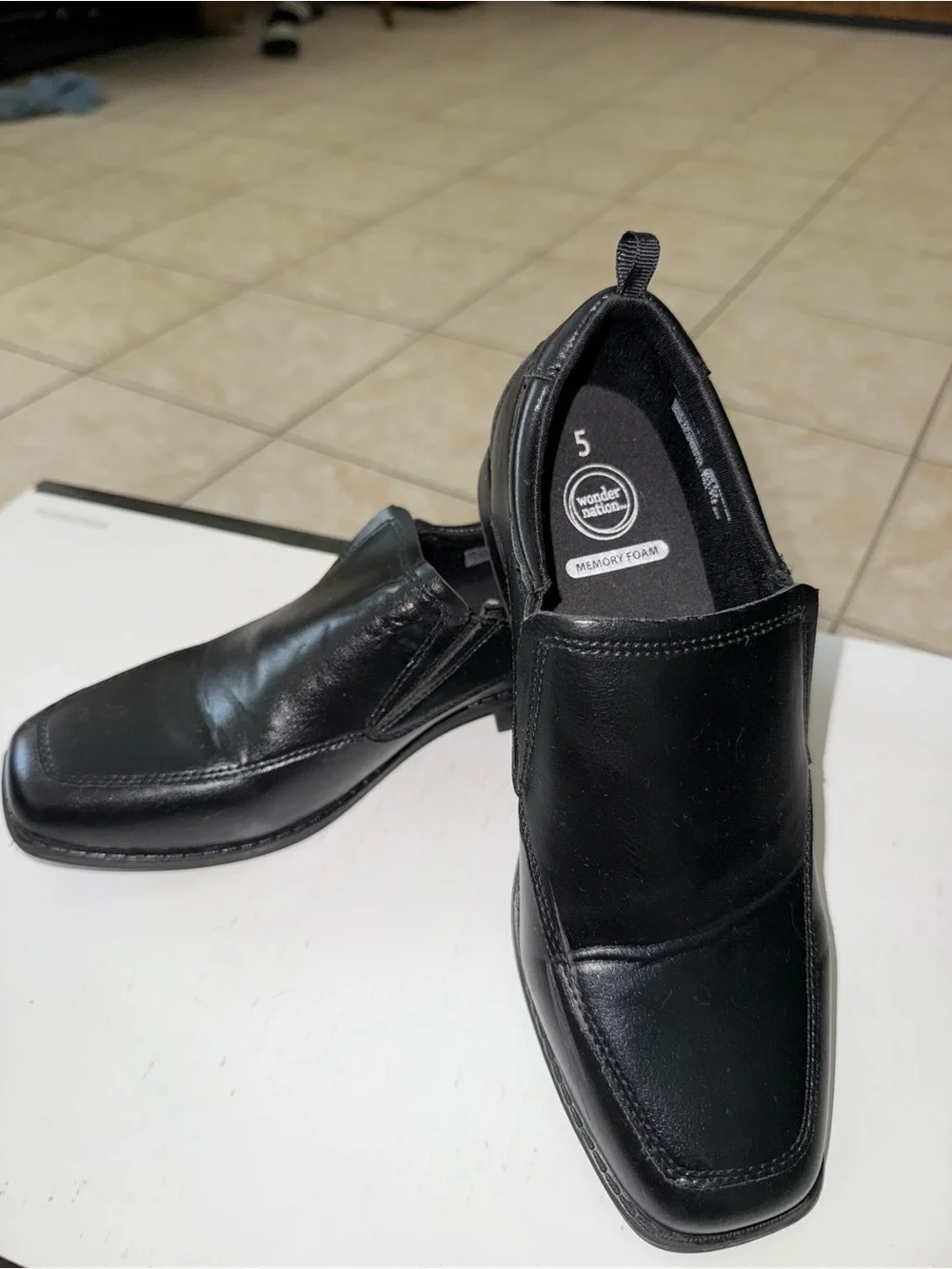 wonder nation Black Slip-On Men's Dress Loafers